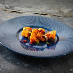 Тарелка «Виллоу Азур» мелкая с широким бортом фарфор D=285,H=25мм синий, изображение 3