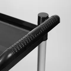 Тележка сервировочная 3 яруса полипроп. ,H=95,L=80,B=42см черный,белый, изображение 4