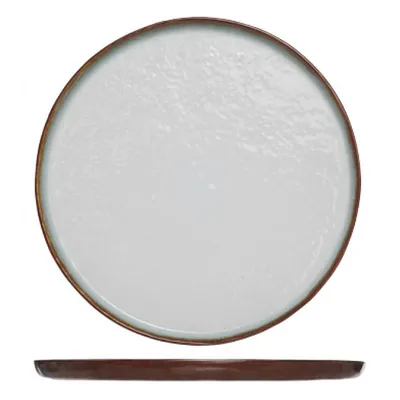 Тарелка «Плато» мелкая фарфор D=273,H=15мм белый,коричнев.