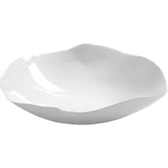 Salad bowl “Perfect Imperfection” bone porcelain D=24,H=4cm white