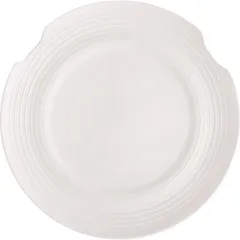 Handmade plate  porcelain  D=230, H=17mm  white