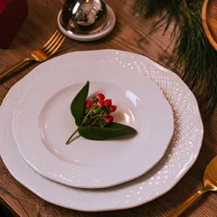 Тарелка «Афродита» мелкая фарфор D=190,H=15мм белый, изображение 3