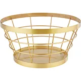 Stand-basket metal D=21/15,H=11cm gold