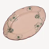 Блюдо для подачи «Космея день» овальное керамика ,L=29,B=20см розов.