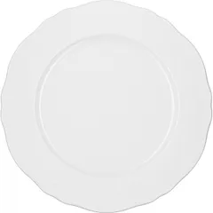 Тарелка «Флер Бьянко» мелкая фарфор D=26см белый