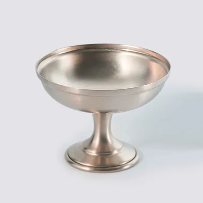 Креманка «Нобель» на ножке мельхиор 200мл D=110,H=85мм серебрист.