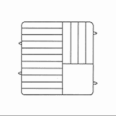 Кассета для посуды полипроп. ,H=30,L=50,B=50см бежев.