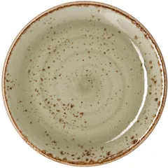 Тарелка пирожковая «Крафт Грин» фарфор D=15,H=2см зелен.