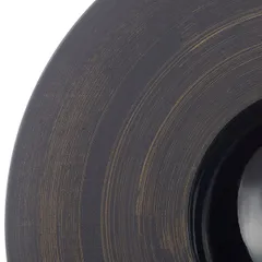 Тарелка «Сфера» с широким бортом керамика 300мл D=30,3см черный,золотой, изображение 3