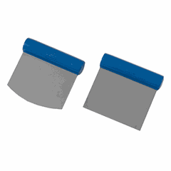 Шпатель кондитерский закругленный сталь нерж. ,L=11,B=10,5см