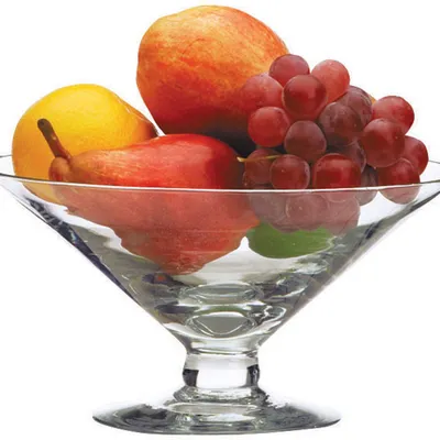 Ваза для фруктов стекло 1,4л D=25,5,H=13см прозр., изображение 2
