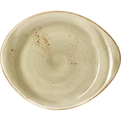 Тарелка «Крафт Грин» мелкая фарфор D=255,H=20,L=255,B=205мм зелен.