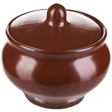 Горшок для запекания «Шоколад» фарфор 400мл D=10,5,H=10,5см тем.корич.