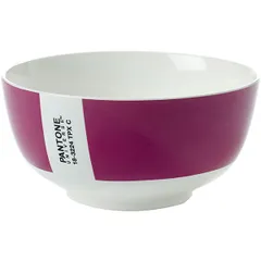 Salad bowl “Panton”  porcelain  400ml  D=120, H=65mm  white, violet.