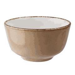 Salad bowl “Terramesa Musted”  porcelain  227 ml  D=100, H=63mm  light brown.