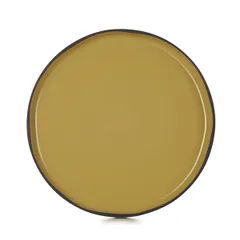 Plate “Karakter” with a high side  ceramics  D=280, H=25mm  yellow.