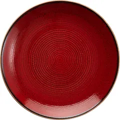 Plate “Jasper” small  porcelain  D=177, H=23mm  white, red