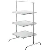 Shelf 3-tier chrome ,H=76,L=52,B=36cm