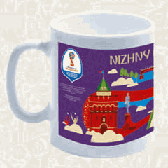 Mug “Nizhny Novgorod-World Cup 2018” ceramics 320ml ,L=11cm