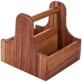 Stand for spices 2 compartments  oak , H=15, L=15, B=15.3 cm  brown.