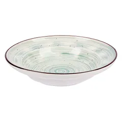 Тарелка глубокая «Пастораль» фарфор 350мл D=23см зелен., изображение 2