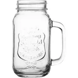 Beer mug “Jar” glass 0.62l D=64,H=165,L=117mm clear.