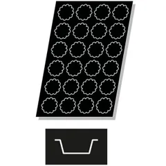 Confectionery mold (24 cells d=81 h=37mm)  silicone , L=60, B=40cm