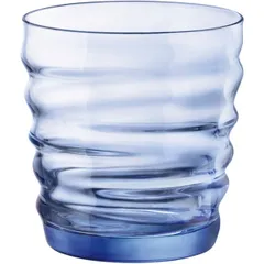 Old fashion "Rifless" glass 300ml D=82,H=88mm blue