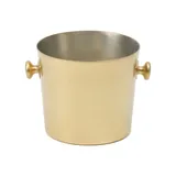 Ведро для льда «Брасс» с лужением внутри латунь 1,3л D=13,5,H=12см золотой