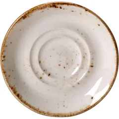 Saucer “Kraft White”  porcelain  D=110, H=13mm  white, brown.