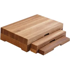 Set of stands for feeding L40/34/30cm B=25cm H[3pcs] oak