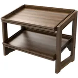 Витрина для выкладки 2 полки орех ,H=44,1,L=57,4,B=32,3см тем.дерево