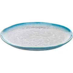 Тарелка «Нептун» фарфор D=27,9см бирюз.,белый, изображение 2