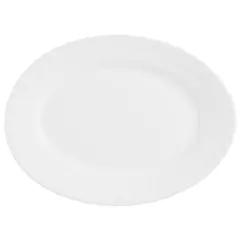 Блюдо «Трианон» овальное стекло ,H=2,L=29,B=22см белый