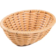 Oval wicker bread basket  polyrottan , H=80, L=230, B=185mm  gold