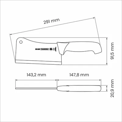 Топорик для мяса «Профешионал Мастер» нерж.,пластик ,L=295/145,B=90мм белый, изображение 3