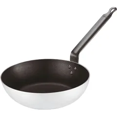 Frying pan aluminium,teflon D=40,H=10,L=70.5cm black,silver.