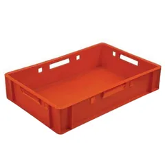 Ящик для продуктов сплошной (от -18 до +50°C) полиэтилен 25л ,H=12,L=40,B=60см красный