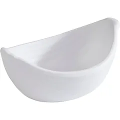 Salad bowl for compliment “Mini Leaf” plastic 60ml ,H=45,L=105,B=65mm white