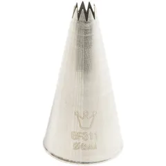 Pastry nozzle “Open star” (9 teeth)  stainless steel  D=25/6, H=45mm  steel