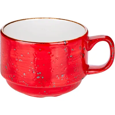 Чашка чайная «Крафт Рэд» фарфор 200мл D=8,H=6см красный, Цвет: Красный, Объем по данным поставщика (мл): 200