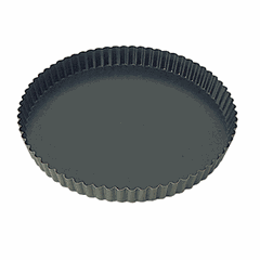 Pastry mold corrugated  steel, anti-stick coating  D=220, H=25mm  black