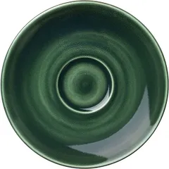 Saucer “Aurora Vesuvius Bernt Emerald”  porcelain  D=150, H=17mm  beige, green.