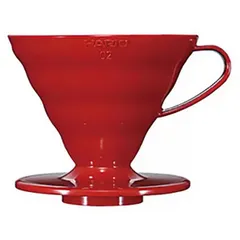 Pour over funnel plastic red