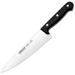 Нож поварской «Универсал» сталь нерж.,полиоксиметилен ,L=322/200,B=48мм черный,металлич.