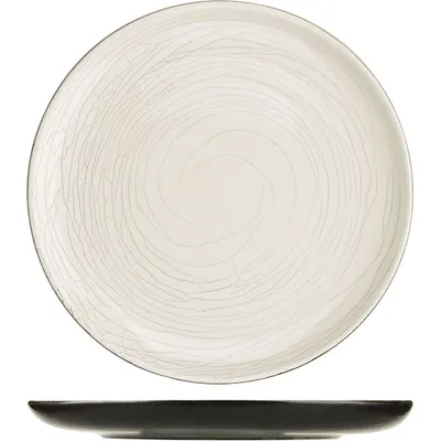 Тарелка «День и ночь» плоская без полей керамика D=27см белый,черный, Диаметр (мм): 270