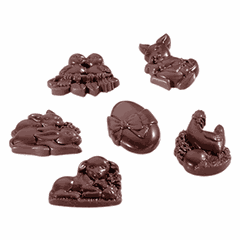 Mold for chocolate “Easter figures” [18 pcs]  polycarbonate