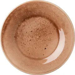 Plate “Marron Reativo”  porcelain  D=20, H=2cm  brown, beige.