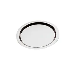 Round tray “Fineness”  stainless steel  D=35cm  silver.