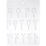 Форма для шоколада «Английские буквы для торта N-Z» [14 ячеек] полиэтилен ,L=24,B=18,5см